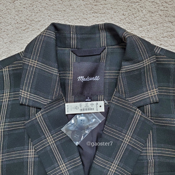 Madewell Caldwell Double-Breasted Blazer in Seaton Plaid - Picture 7 of 12